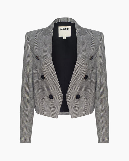 LILA TWEED BLAZER / GREY PLAID