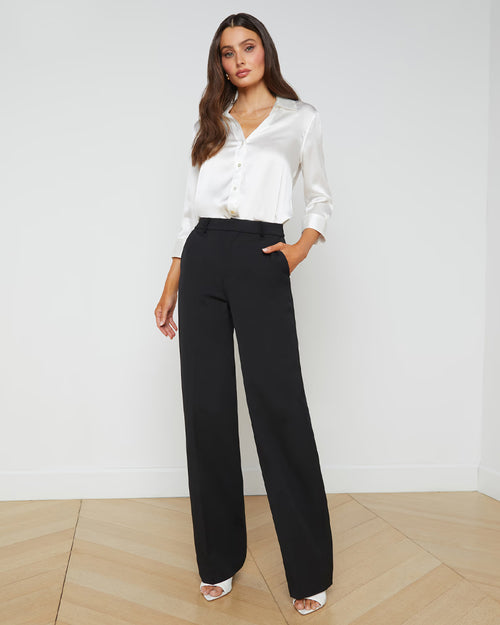LIVVY STRAIGHT LEG TROUSER / BLACK
