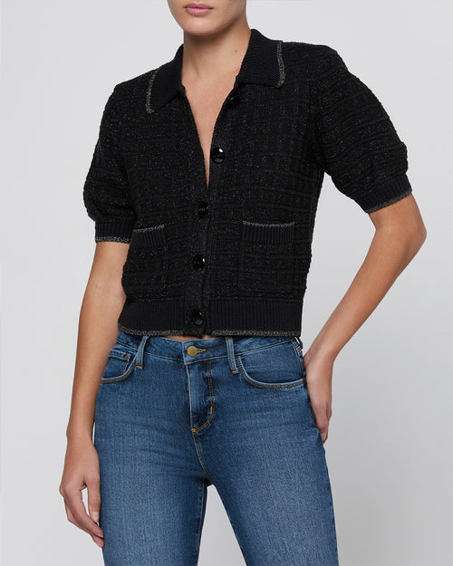 NOVALIE CARDIGAN TOP / BLACK