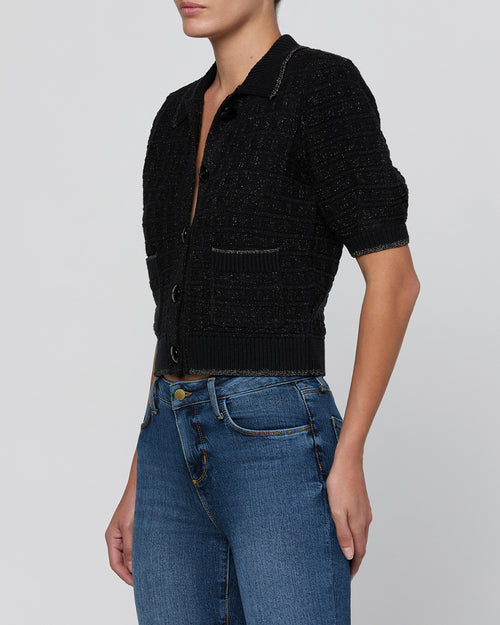 NOVALIE CARDIGAN TOP / BLACK