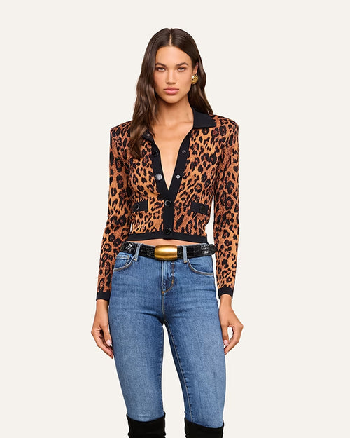 OSIRIS JACQUARD CARDIGAN / JAVAN LEOPARD