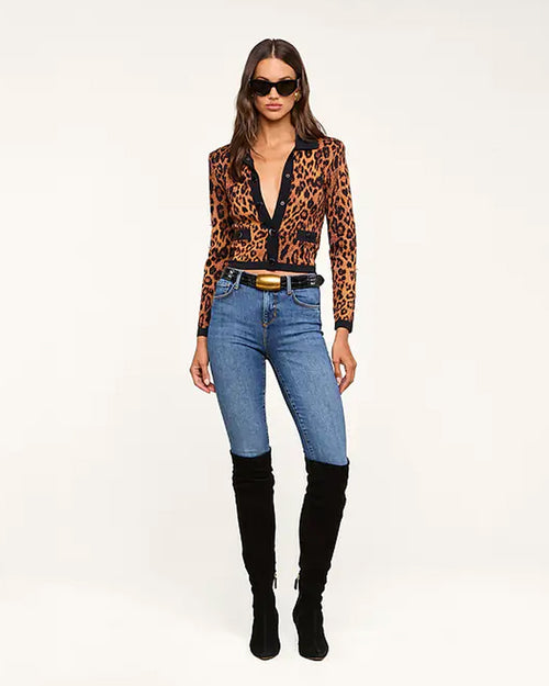 OSIRIS JACQUARD CARDIGAN / JAVAN LEOPARD