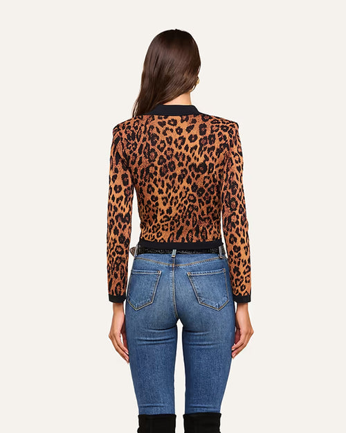 OSIRIS JACQUARD CARDIGAN / JAVAN LEOPARD