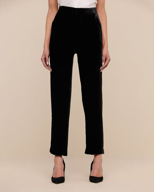 REBEL VELVET TROUSER / BLACK
