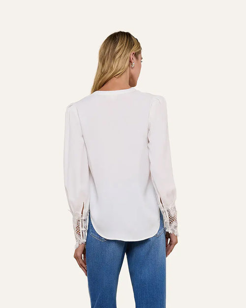 AVA LACE CUFF BLOUSE / IVORY
