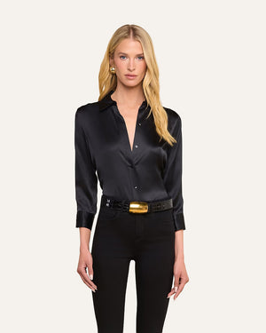 DANI SILK BLOUSE / BLACK