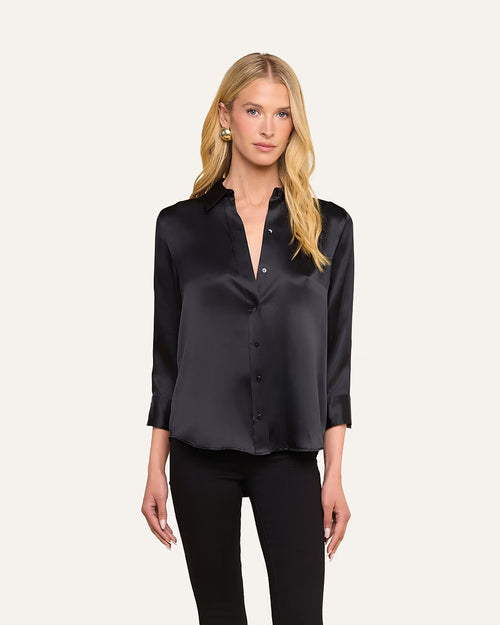 DANI SILK BLOUSE / BLACK