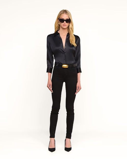 DANI SILK BLOUSE / BLACK