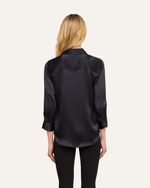 DANI SILK BLOUSE / BLACK