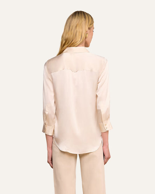 DANI SILK BLOUSE / CHAMPAGNE