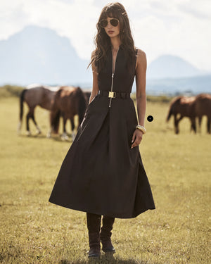 KOLTON MIDI DRESS / BLACK