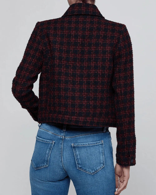 NYX TWEED JACKET / MIDNIGHT & BURGUNDY