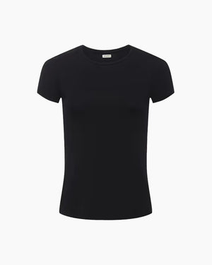RESSI MICRO-RIB TEE / BLACK