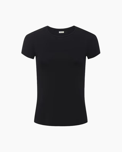 RESSI MICRO-RIB TEE / BLACK