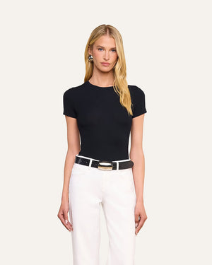RESSI MICRO-RIB TEE / BLACK