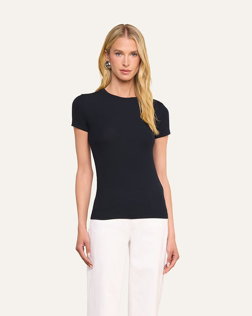 RESSI MICRO-RIB TEE / BLACK