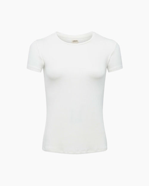 RESSI MICRO-RIB TEE / WHITE