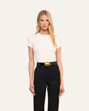 RESSI MICRO-RIB TEE / WHITE