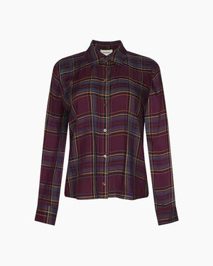 SUZETTE SHIRT / DARK PLUM PLAID