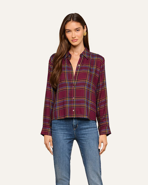 SUZETTE SHIRT / DARK PLUM PLAID