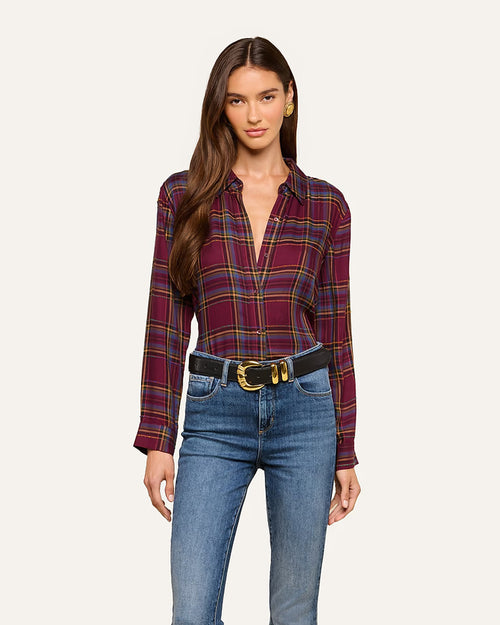 SUZETTE SHIRT / DARK PLUM PLAID