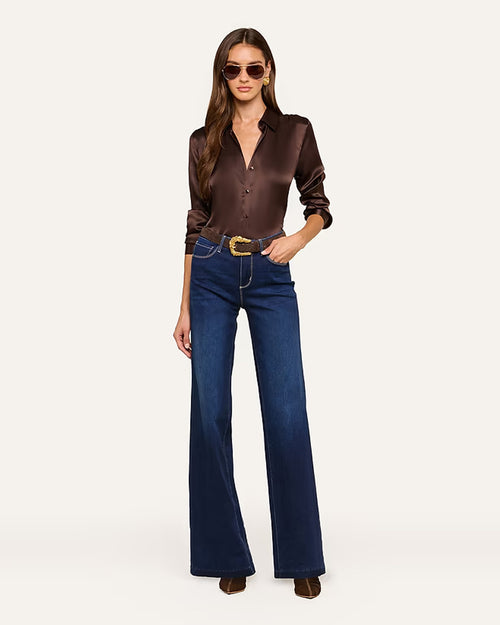 TYLER SILK BLOUSE / DARK JAVA