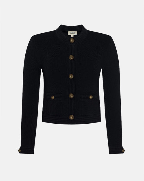 PATSY CREW CARDI / BLACK/GOLD