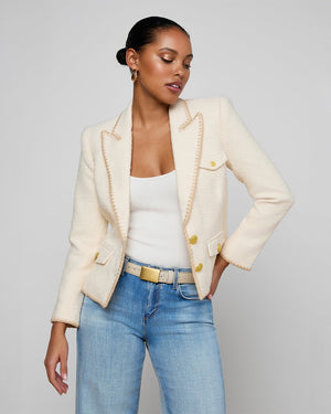 WYLLA TWEED BLAZER / ECRU / BISCUIT