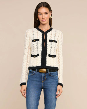 ZEPHYRA POINTELLE CARDI / IVORY