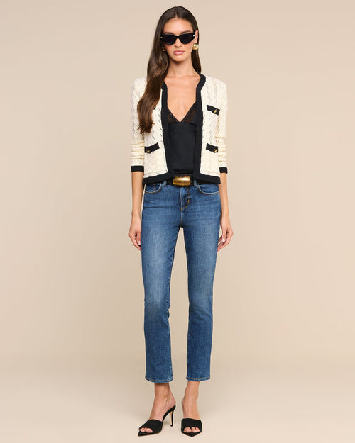ZEPHYRA POINTELLE CARDI / IVORY