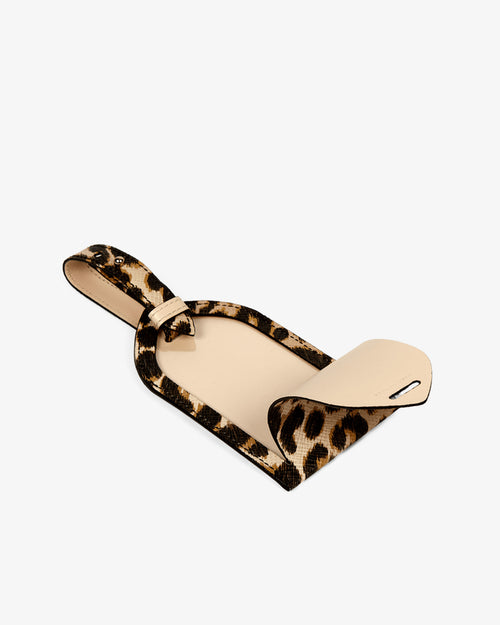 PANAMA LEOPARD LUGGAGE TAG / SAND