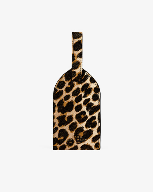 PANAMA LEOPARD LUGGAGE TAG / SAND