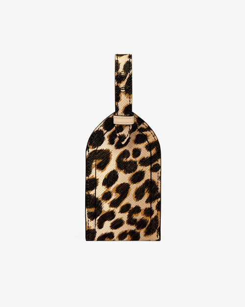 PANAMA LEOPARD LUGGAGE TAG / SAND