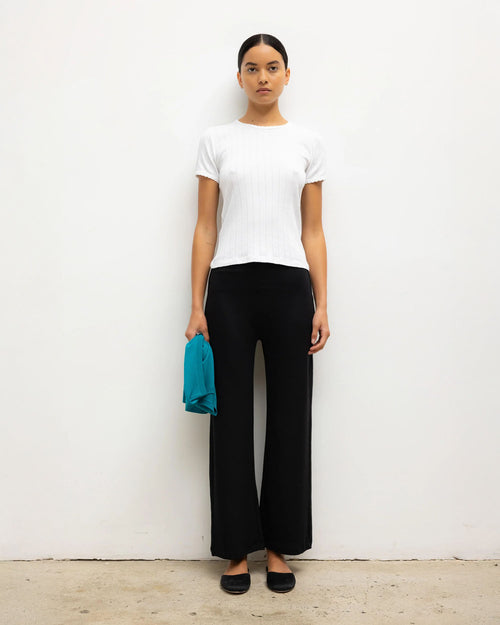 POINTELLE SLIM FIT TEE / WHITE