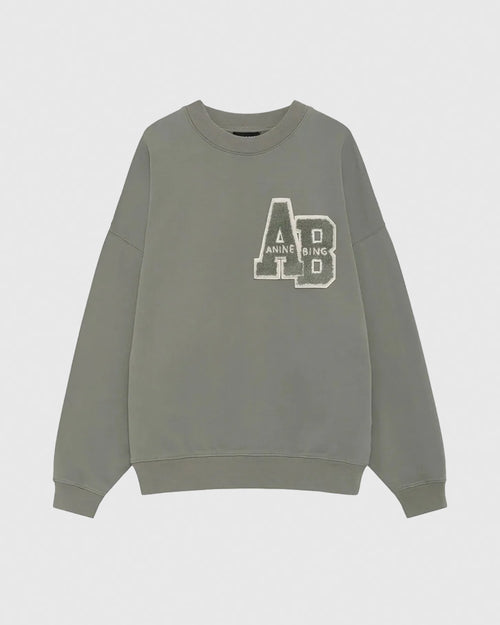 MILES SWEATSHIRT LETTERMAN / SAGE