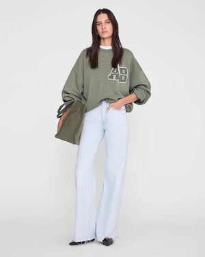 MILES SWEATSHIRT LETTERMAN / SAGE