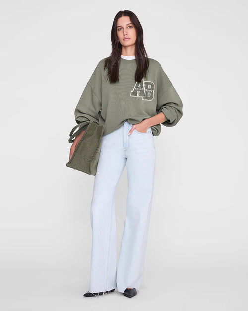 MILES SWEATSHIRT LETTERMAN / SAGE