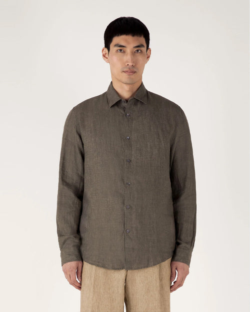 LINEN SHIRT / DUSK GREEN
