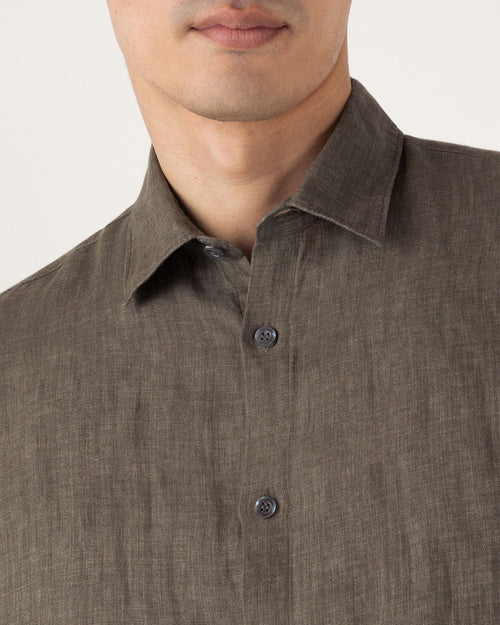 LINEN SHIRT / DUSK GREEN