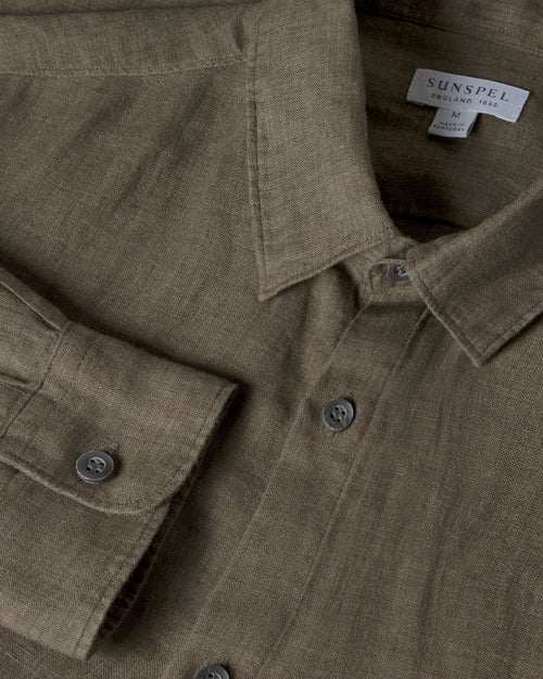 LINEN SHIRT / DUSK GREEN
