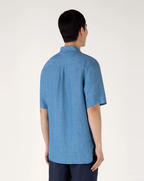 LINEN S/S SHIRT / COOL BLUE