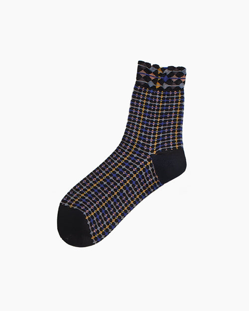LINK UP KNITTED SOCKS / BLACK