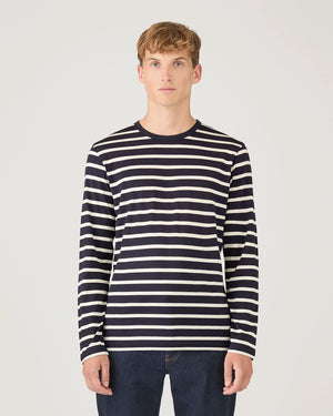 LONG SLEEVE T-SHIRT / NAYV ECRU BRETON STRIPE