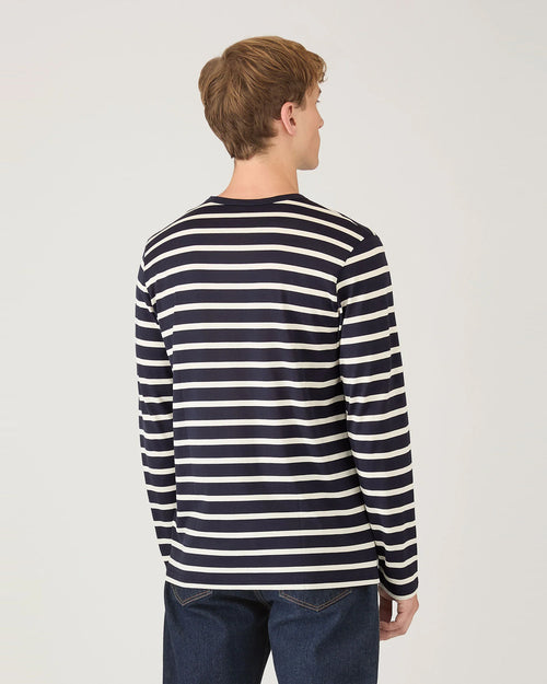LONG SLEEVE T-SHIRT / NAYV ECRU BRETON STRIPE