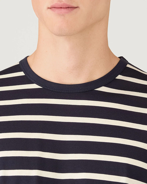 LONG SLEEVE T-SHIRT / NAYV ECRU BRETON STRIPE