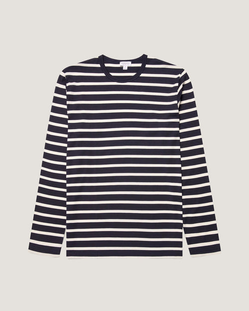 LONG SLEEVE T-SHIRT / NAYV ECRU BRETON STRIPE