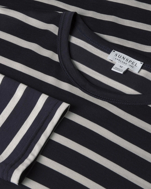 LONG SLEEVE T-SHIRT / NAYV ECRU BRETON STRIPE