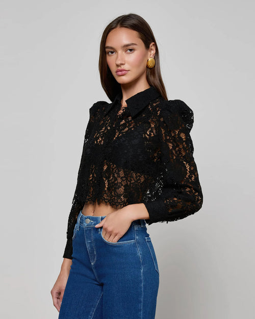 ANITA LACE BLOUSE / BLACK