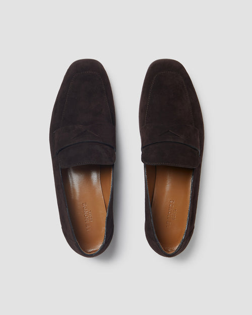 SOFT SUEDE LOAFER / CHOCOLATE