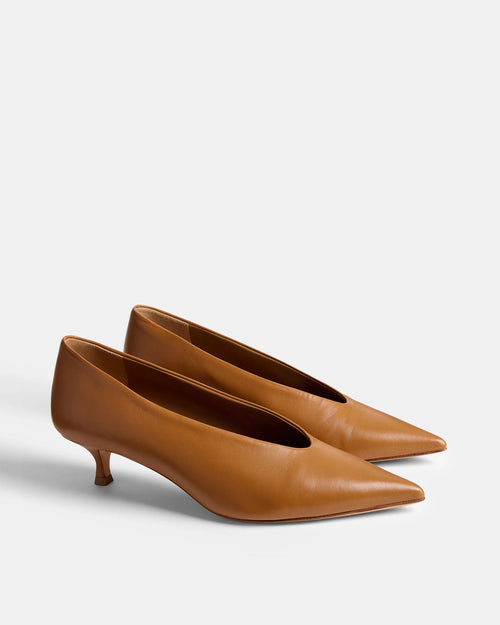 BABOUCHE KITTEN HEEL / CAMEL